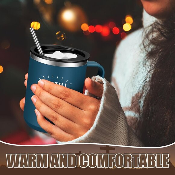 Christian Coffee Mugs Set Insulated 17 oz Bible Verse Religious Gifts - Picture 7 of 7